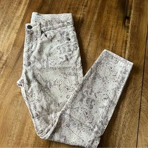 Loft light colored snakeskin pants